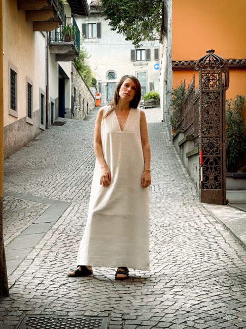 !! New !! La robe Barcelona : Robe longue en lin lavé