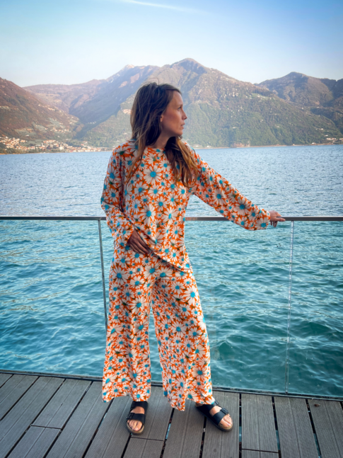 !! NEW !! Pantalon milan en viscose : Pantalon évasé à fleurs