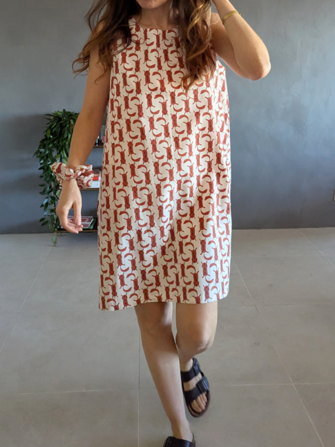 !! NEW !! Women : La robe Brigitte écureuil 100% coton